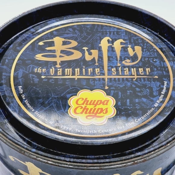 1999 Buffy the Vampire Slayer Chupa Chups Large Display Tin Vintage - Picture 3 of 6